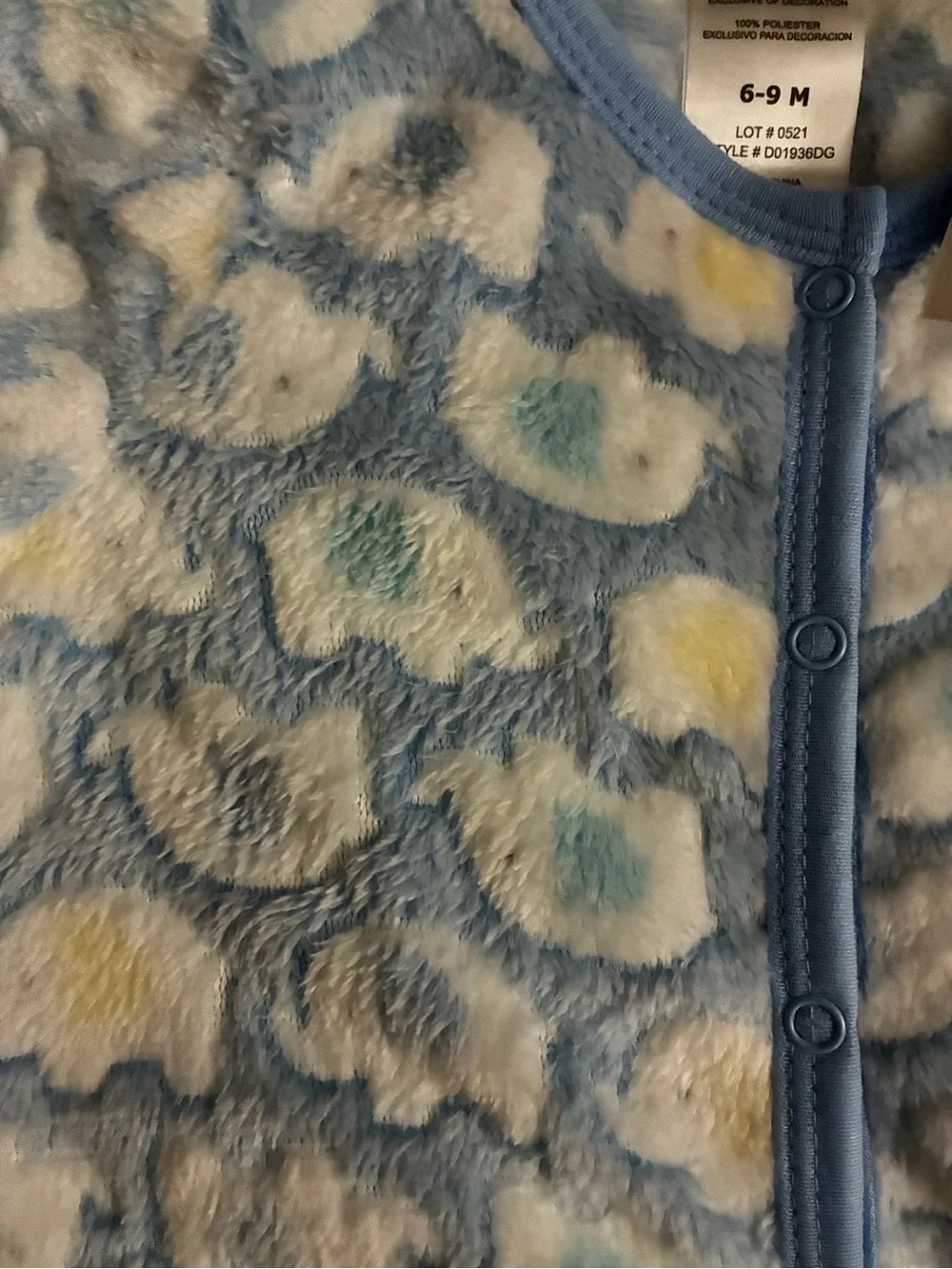New 6/9 One Piece Button Jammie